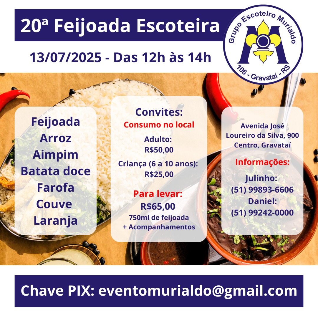 20⁰ feijoada escoteira